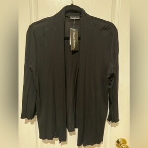 Meredith Matthews black lightweight cardigan/jacket.